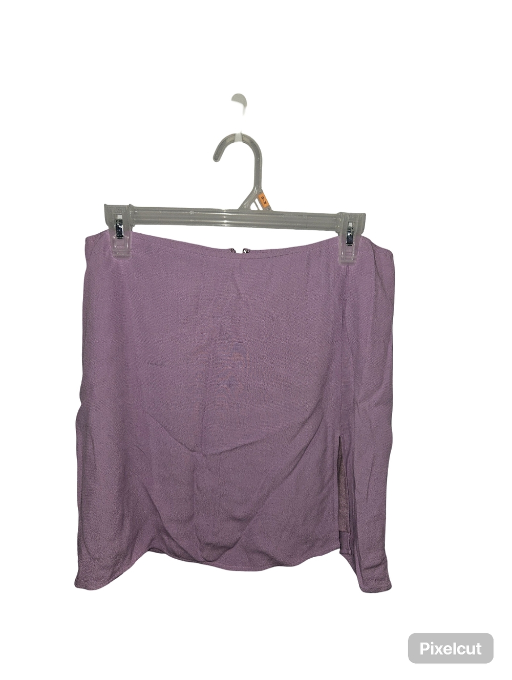 Sunday Best Lilac Crepe Mini Skirt With Slit
